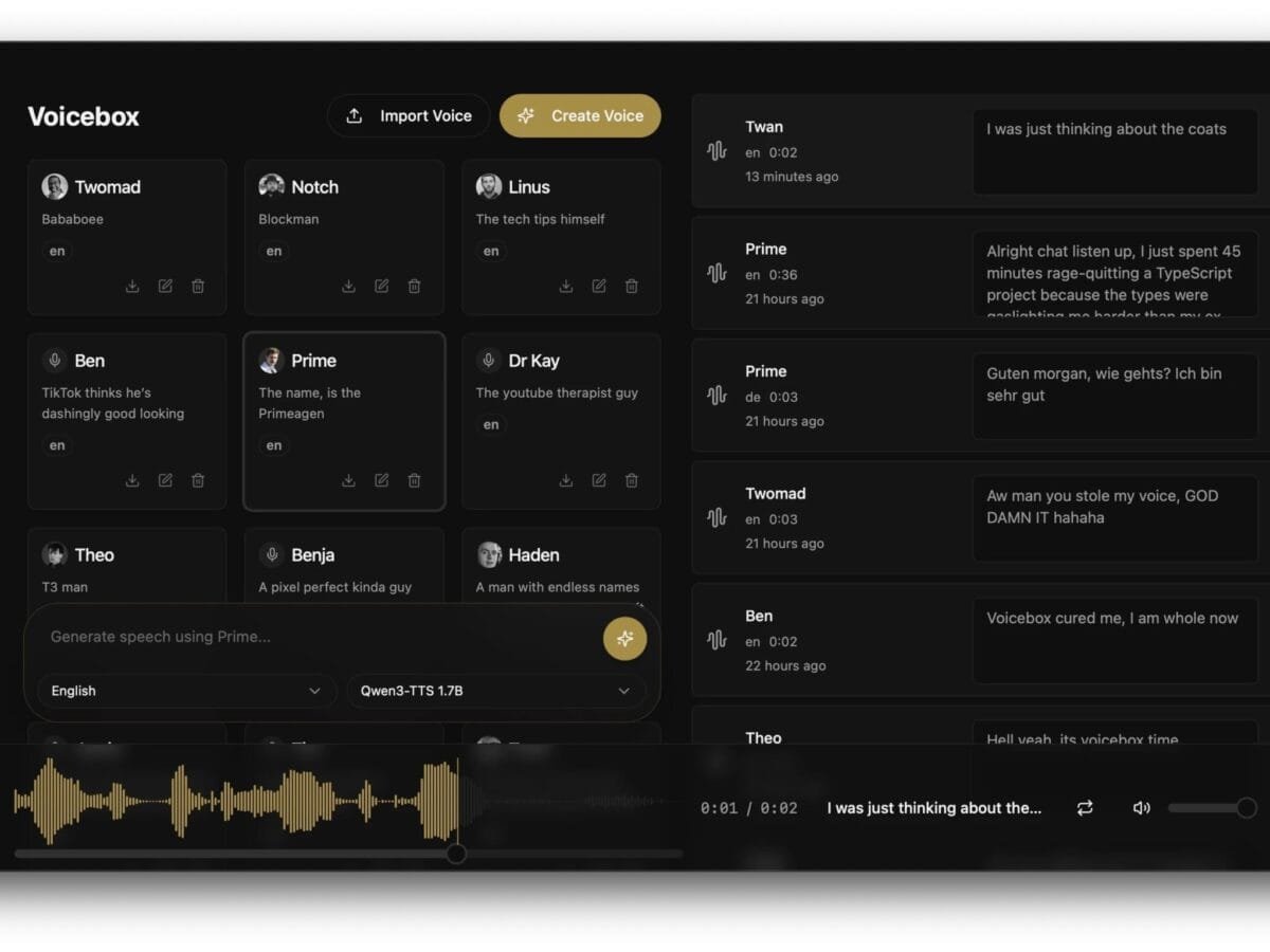 Voicebox: clona la tua voce sul Mac in locale