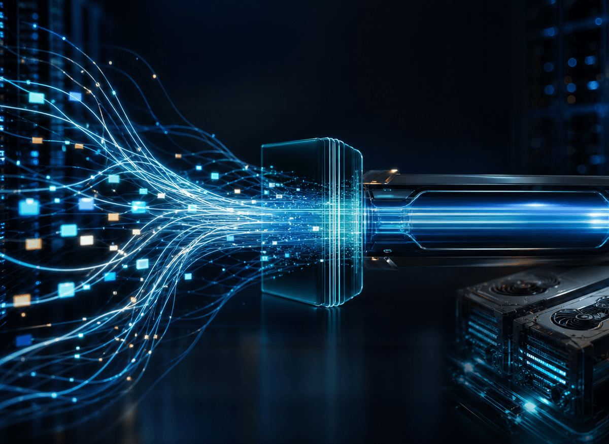 Illustrazione concettuale di DeepSeek DSpark e ottimizzazione dell'inferenza AI