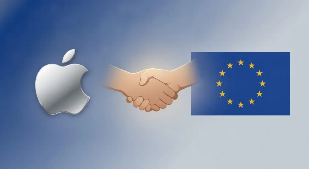 Illustrazione dell'accordo tra Apple e Unione Europea sull'App Store