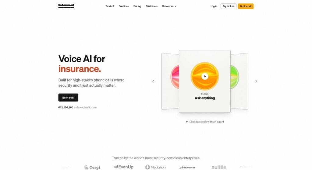 Dial Bot per Grok Bot: telefona per voi 3 Homepage Bland AI con demo Click to speak with an agent