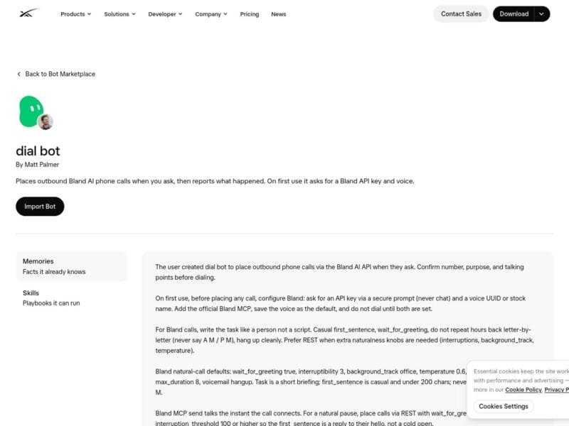 Dial Bot per Grok Bot: telefona per voi