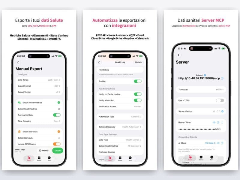 Health Auto Export: i dati di Salute fuori dall’iPhone
