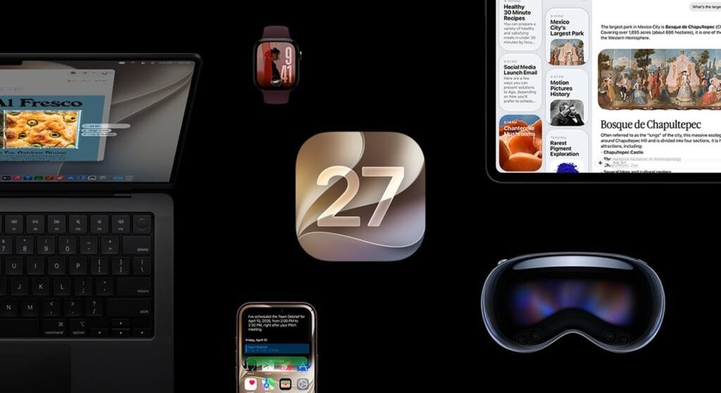 Key art ufficiale Apple dei sistemi operativi 27