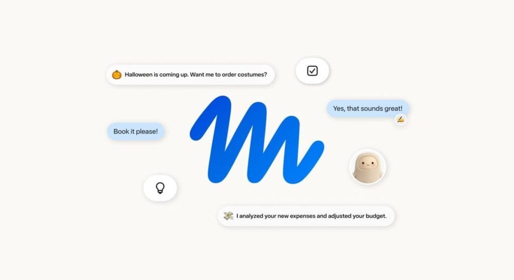 Muse di Meta è la Siri che Apple avrebbe potuto costruire 1 Grafica promozionale di Muse con il marchio M e attività quotidiane gestite da un assistente AI