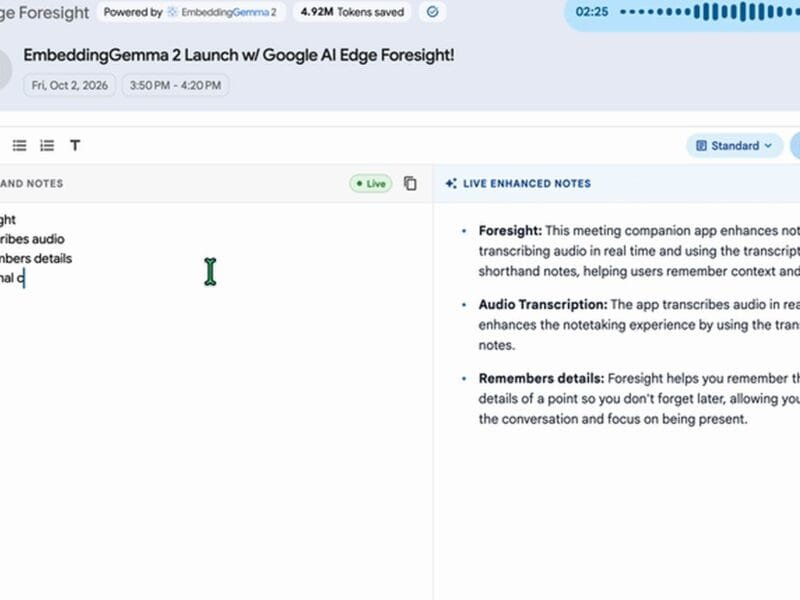 Foresight, l’app di Google che prende appunti sul Mac senza cloud