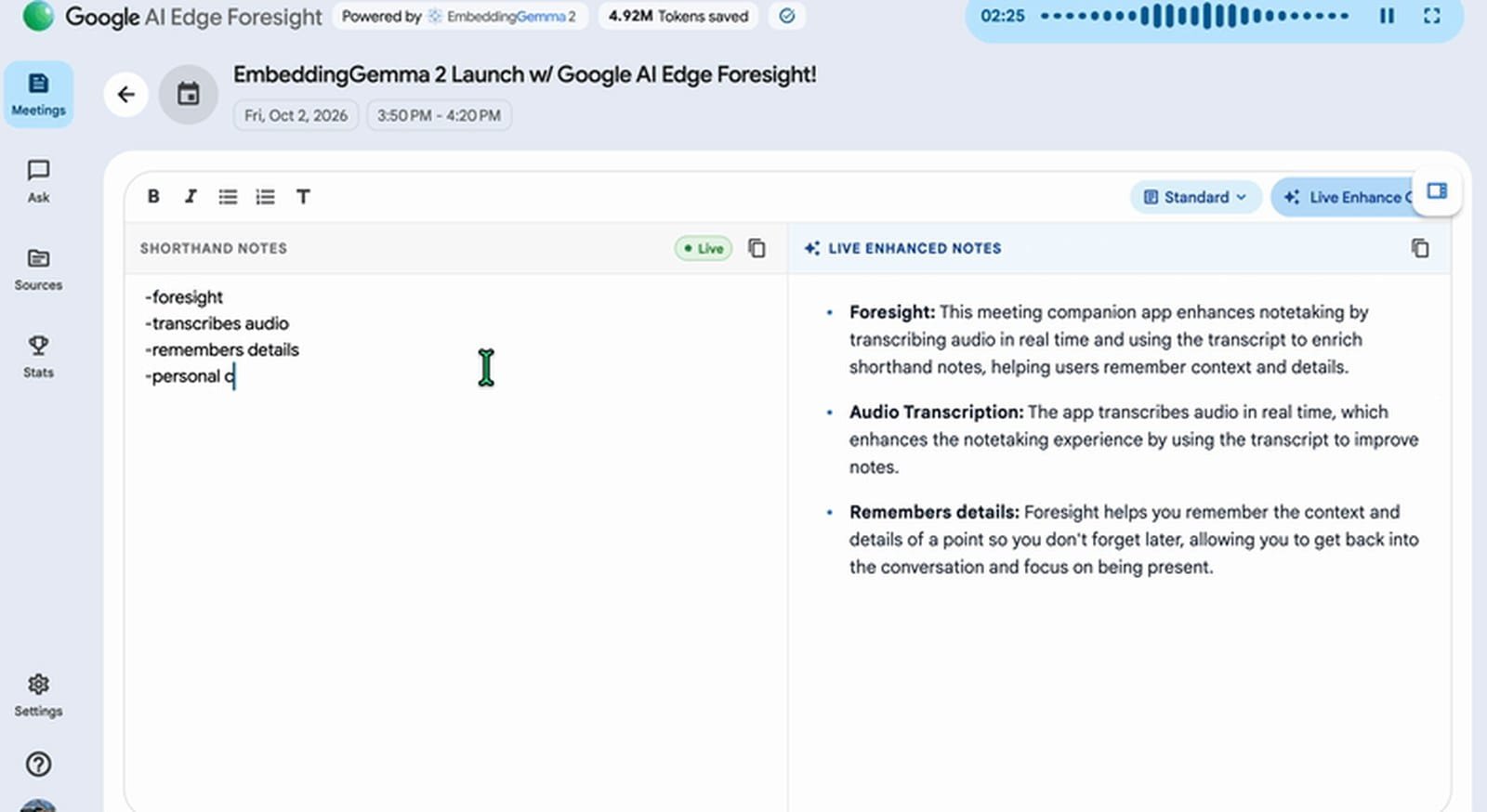 Foresight, l’app di Google che prende appunti sul Mac senza cloud