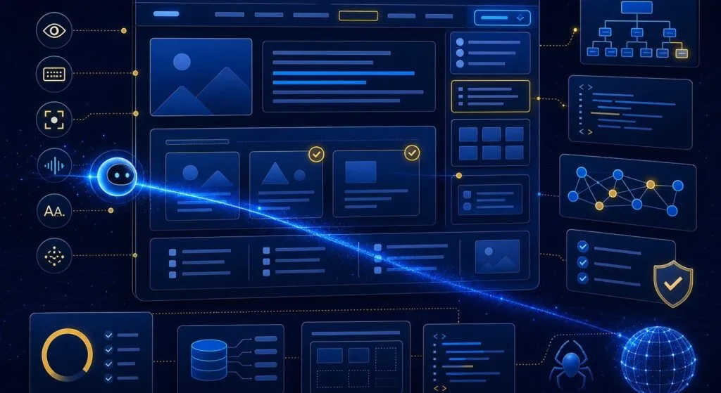 Agente AI che interagisce con l'interfaccia di un sito web