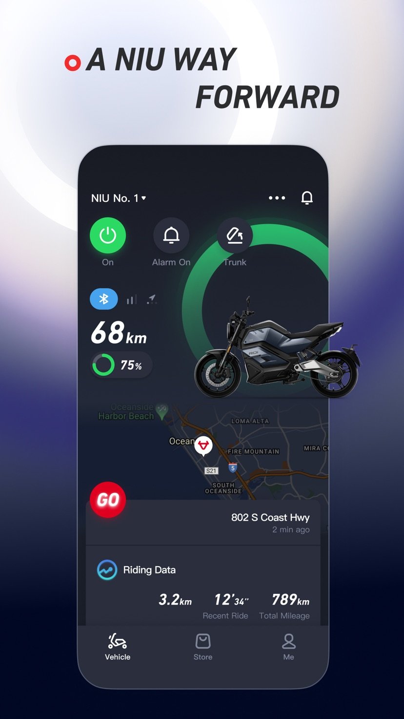 App NIU e FQiX 300: prime impressioni dopo dieci giorni con iPhone 1 Screenshot dell'app NIU E-Scooter su iPhone