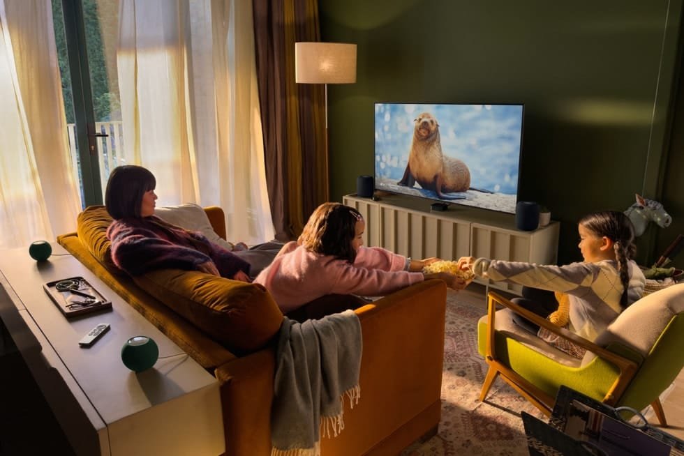 Apple TV 4K 2026: prezzo, uscita e novità 3 Sistema home theater con Apple TV 4K e quattro HomePod